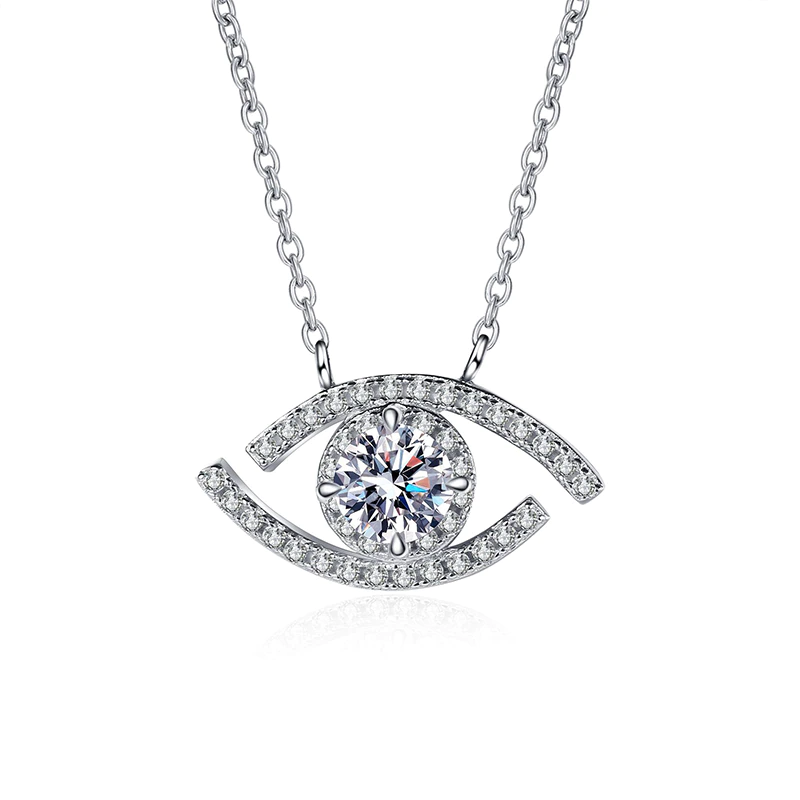 Прев'ю: Moissanite Pendant Necklace D Color Ideal Cut Diamond Necklace 925S