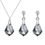 Прев'ю: Romantic Real Crystals From Swarovski Silver Color Geometric Jewelry Set