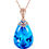 Miniatura: 14K rose Gold Necklace Blue Sapphire Pendant for Woman 