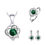 Miniaturbild: Silver 925 Ruby Heart shaped Ring Drop Earrings Necklace Jewelry Set