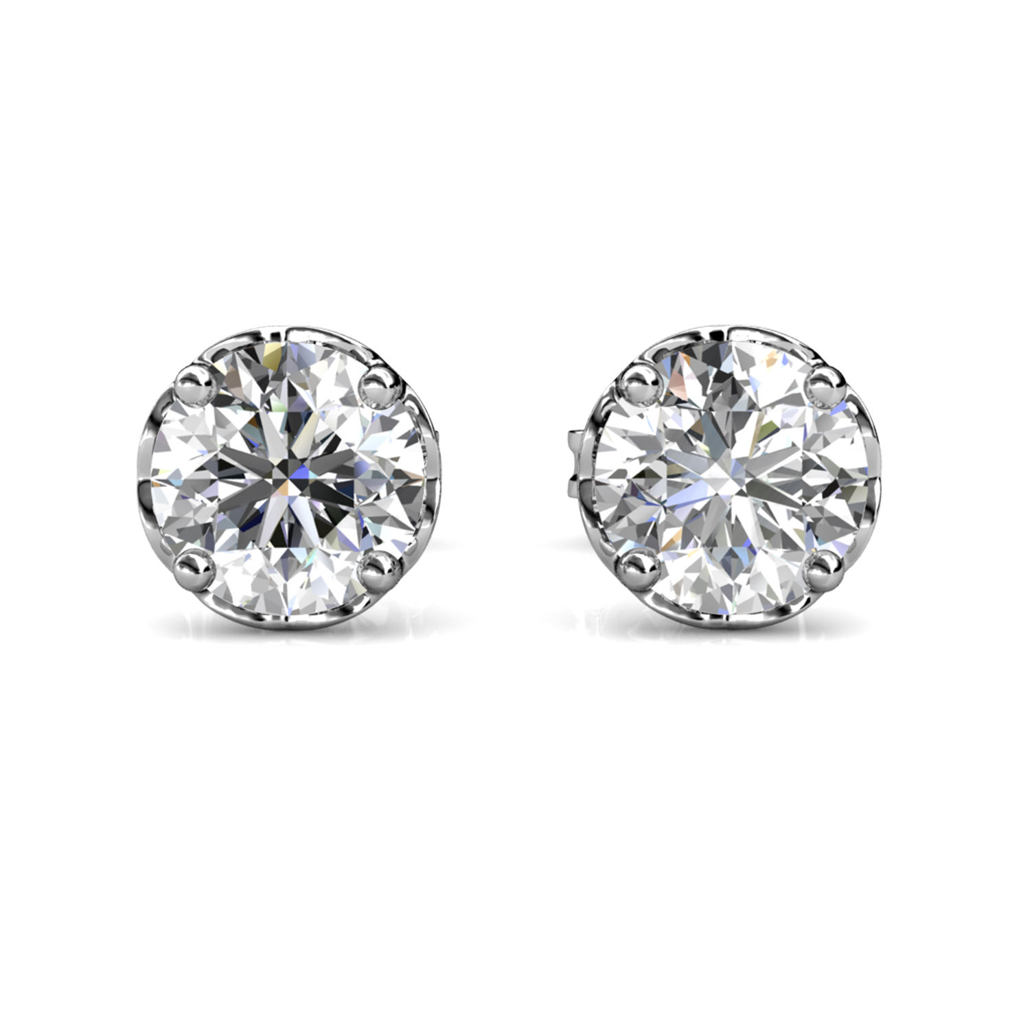 Moissanite Diamond 18k Gold Plated 925 Sterling Silver High Quality Stud Earring