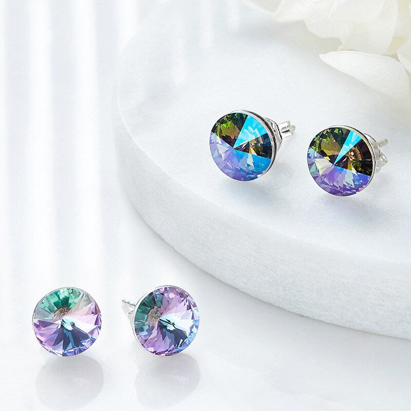 Miniatura: Crystals From Swarovski Round Pendants & Stud Earrings Jewelry Sets