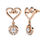 Thumbnail: 2020 New 18K Gold Plated Jewelry Heart Earrings With Swarovski Crystals