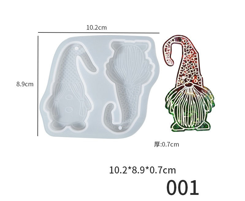 Thumbnail: Gnome earring set Christmas keyring mixed design silicone earring mould for resin mold Australian Supplier