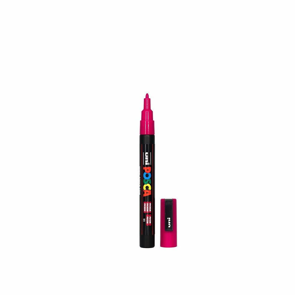 Uni posca paint marker pen FUCHSIA metallic pens permanent