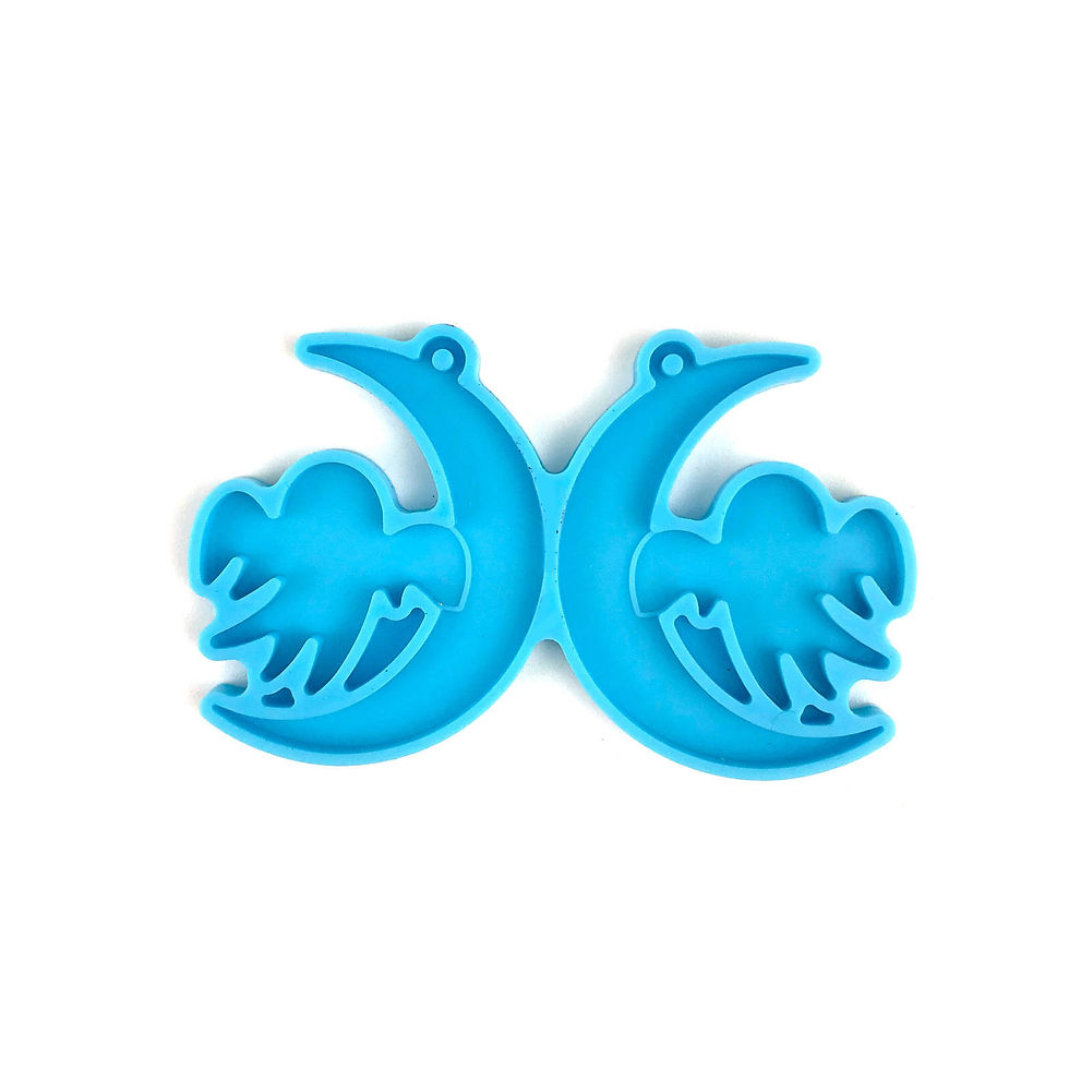 Thumbnail: Halloween witch bat spider ghost mixed design silicone earring mould for resin mold Australian Supplier