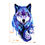 Thumbnail: Wolf with moon wild animal temporary tattoo tattoos colourful for epoxy uv resin insert pictures Australia