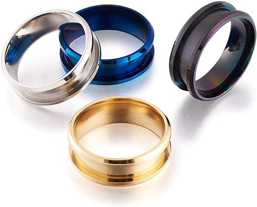 Stainless Steel Inlay Blank for Resin Fill finger ring Cheap Jewellery Making Supplies Necklace Earrings