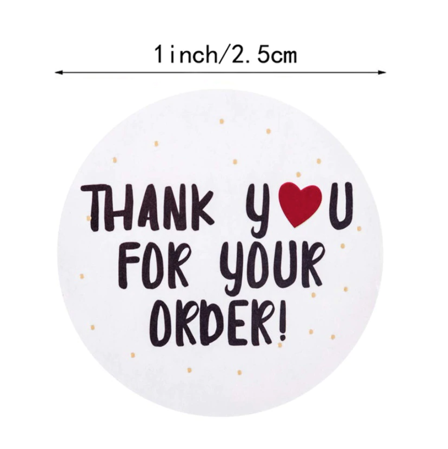 Thumbnail: THANK YOU FOR YOUR ORDER sticker roll 500 customer handmade