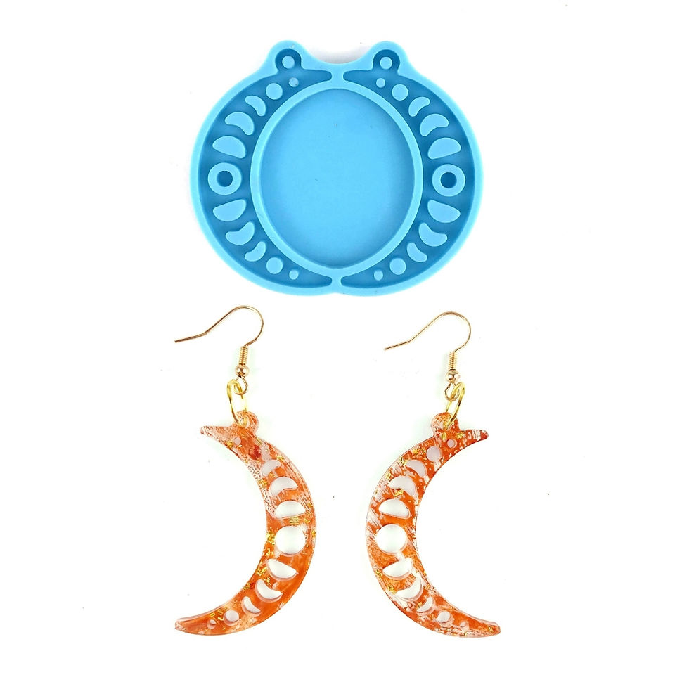 Moon Phase silicone earring pendant skull mould resin mold epoxy supplies Australia