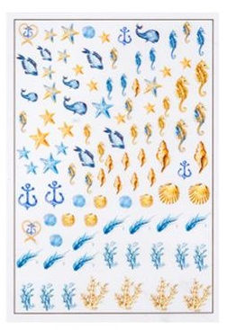 Thumbnail: Sea creature ocean animal whale dolphin shell coral mermaid acetate sheet resin filler embellishment