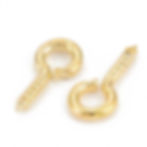 Thumbnail: 100 10MM LARGE gold Screw Eye Pins Cheap Jewellery Making Supplies Necklace Earrings