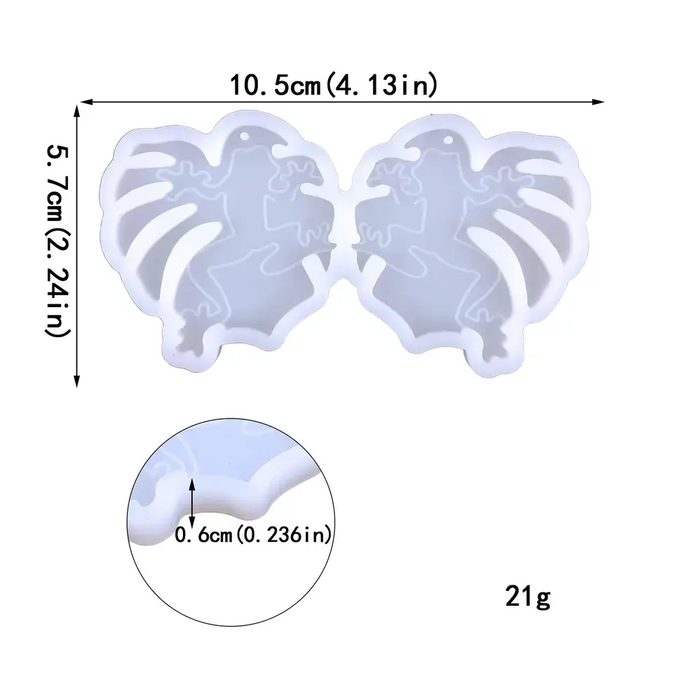 Thumbnail: Frog leaf earring jewellery resin mold silicone mould for resin mold animal Australian Supplier