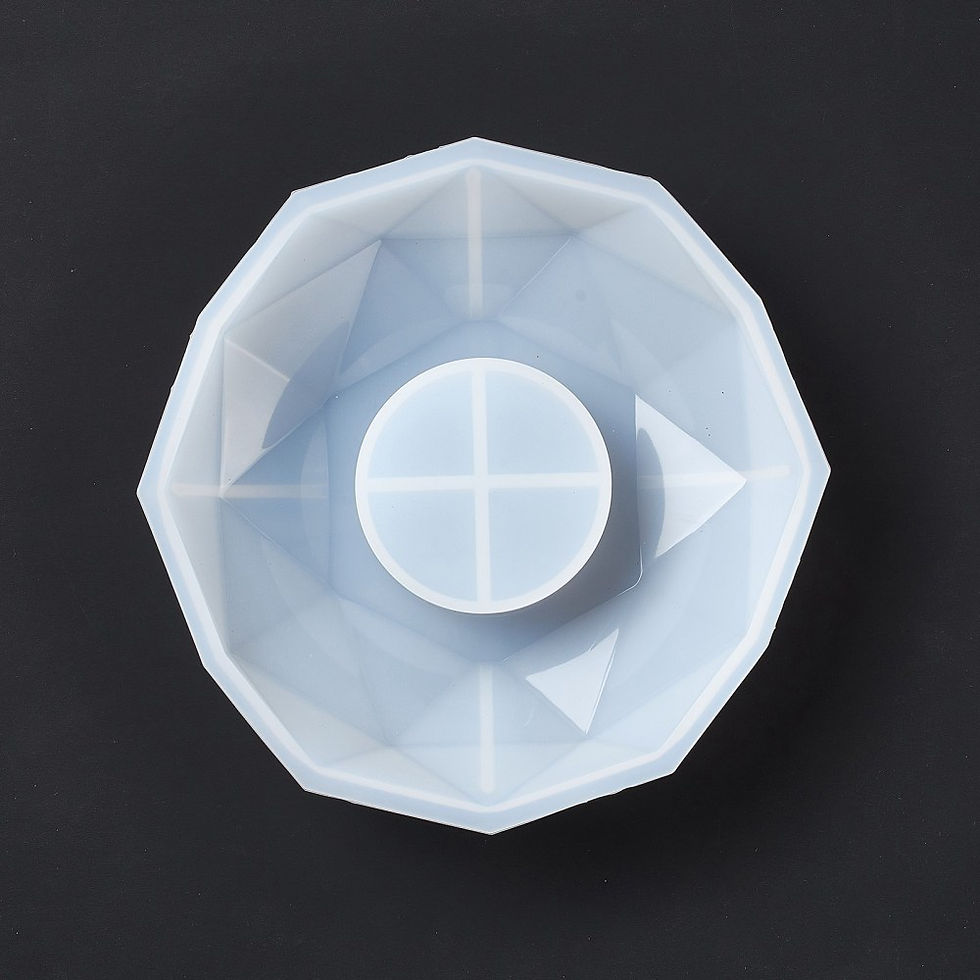 Thumbnail: Polygon faceted facet diamond Clock insert gold Resin clocks silicone Rectangle mould resin mold epoxy supplies Australia