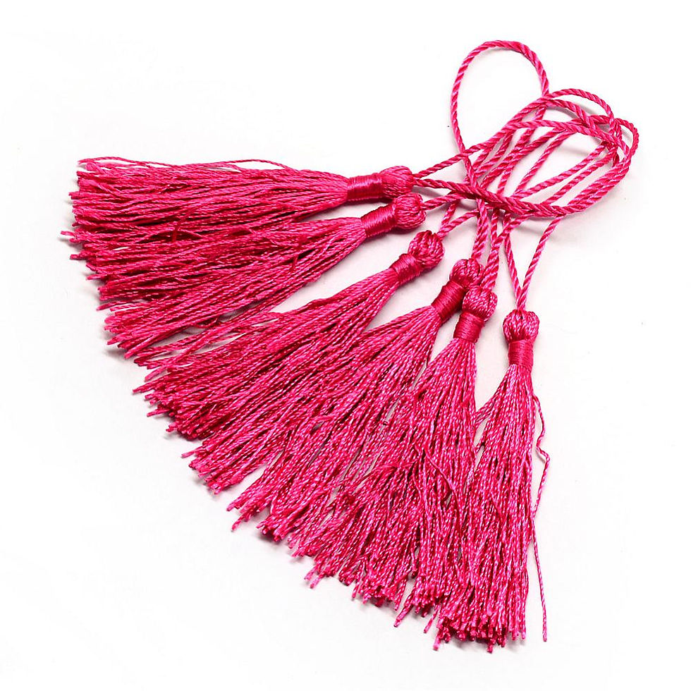 Thumbnail: Bookmark Tassel black purple white cream pink red blue green tassels Australian Supplier