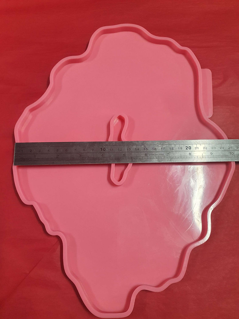 Thumbnail: Large Round Triangle Geode tray coaster silicone mould for resin candle stand mold