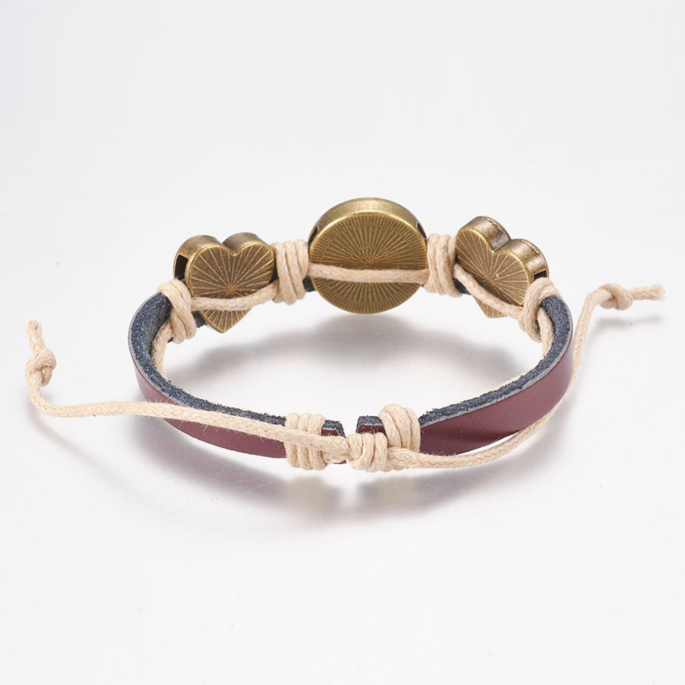 Thumbnail: Genuine Leather Adjustable bracelet cabochon setting Cheap Jewellery Making Supplies Necklace Earrings