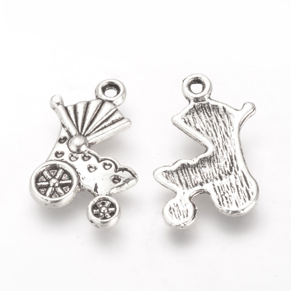 old baby carriage pram charm Pendant earring for resin jewellery necklace flower earring Australia