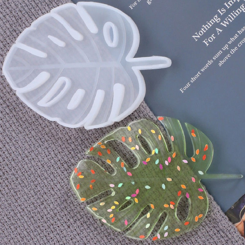Monstera Leaf Tray Coaster silicone mold resin mould Australian Resin Supply