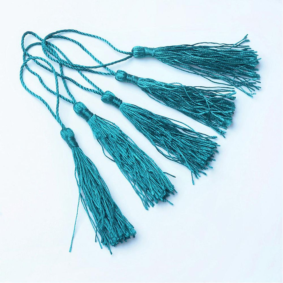 Thumbnail: Bookmark Tassel black purple white cream pink red blue green tassels Australian Supplier