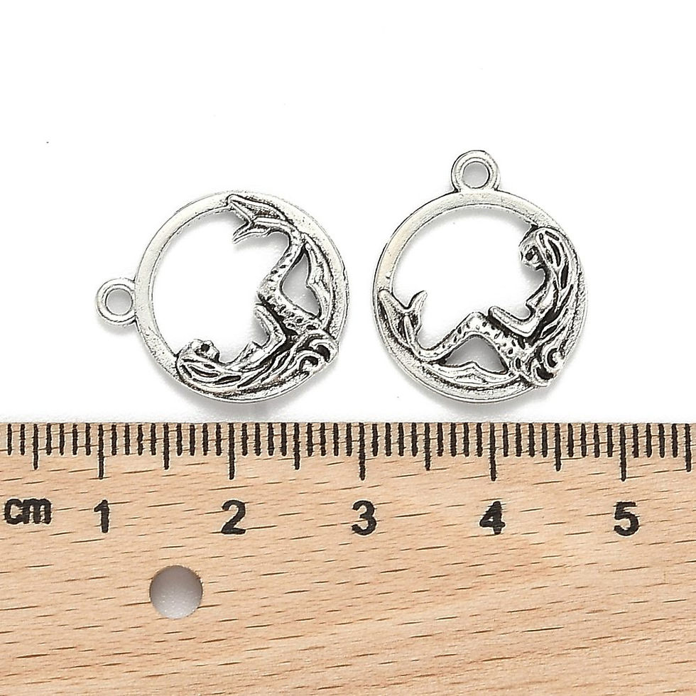 Thumbnail: Mermaid Charm 50 pcs Pendant earring for resin jewellery necklace flower earring Australia