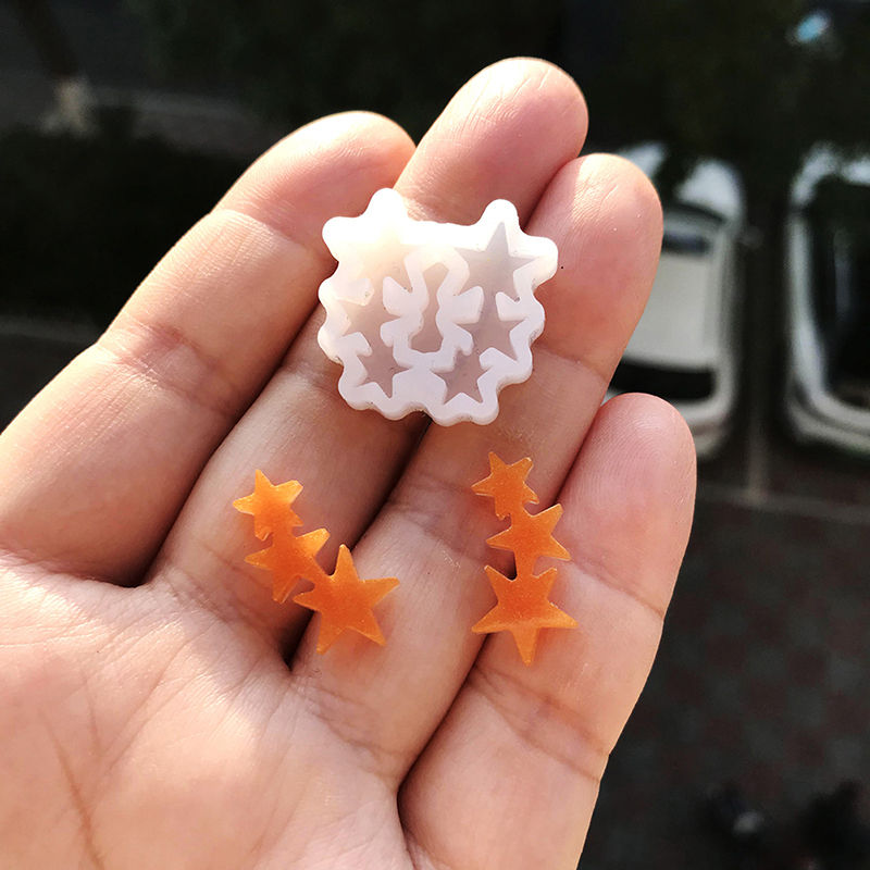 Triple Star Stud silicone earring pendant skull mould resin mold epoxy supplies Australia