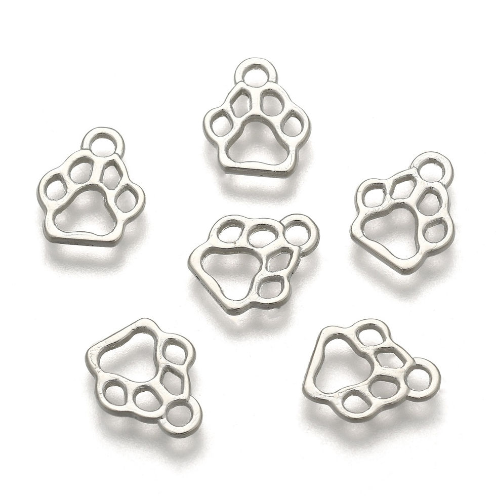 Thumbnail: dog cat paw animal pet charm Pendant earring for resin jewellery necklace flower earring Australia