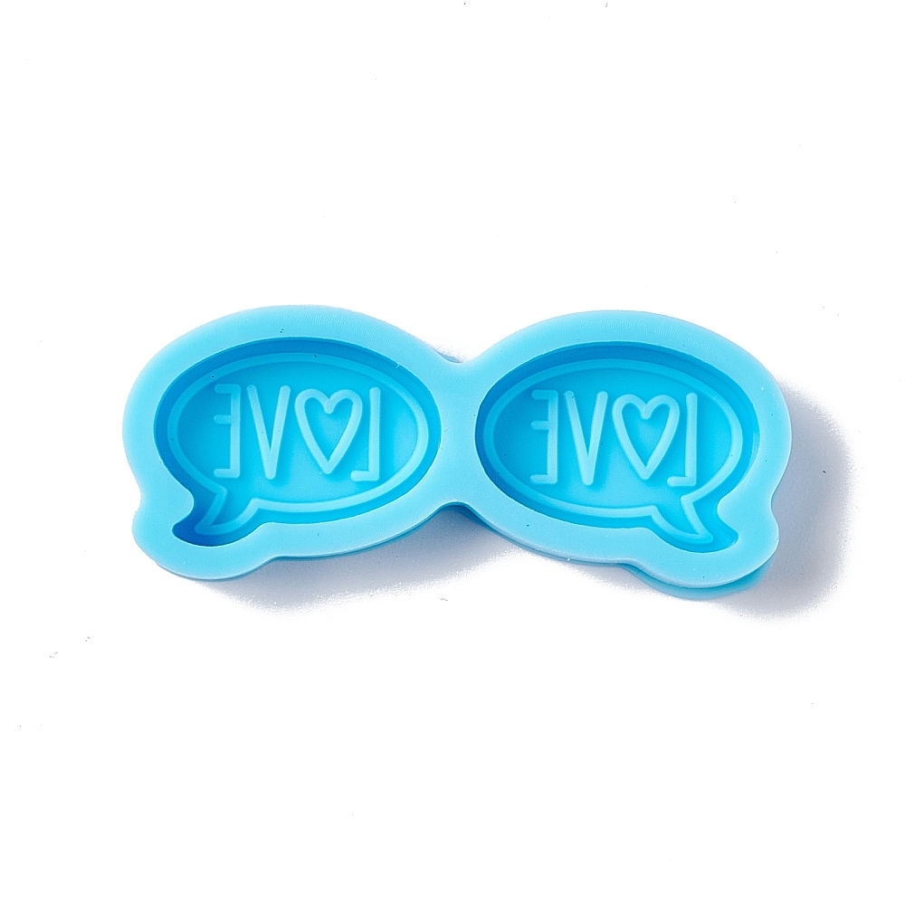 Love Speech bubble stud earring jewellery shapes silicone mould resin mold
