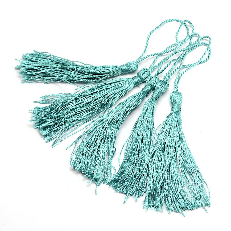Thumbnail: Bookmark Tassel black purple white cream pink red blue green tassels Australian Supplier