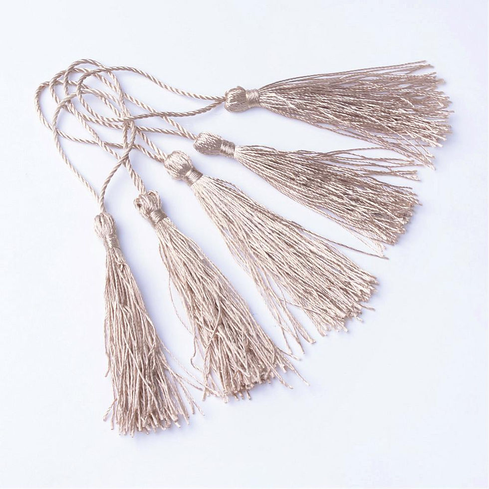 Thumbnail: Bookmark Tassel black purple white cream pink red blue green tassels Australian Supplier