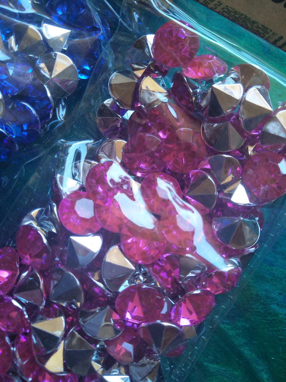 Thumbnail: Acrylic Rhinestone Gems Embellishments for Resin Geode Art
