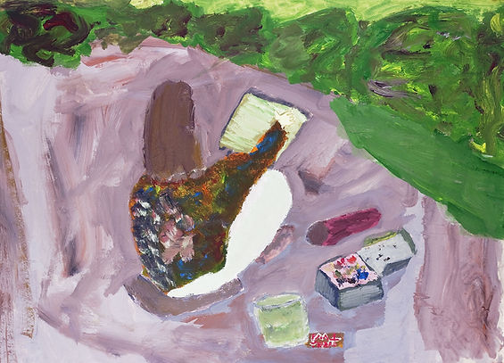 アーティストの描画風景