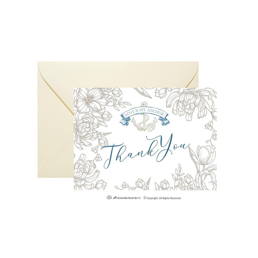 Thumbnail: Nautical Anchor Thank You Card