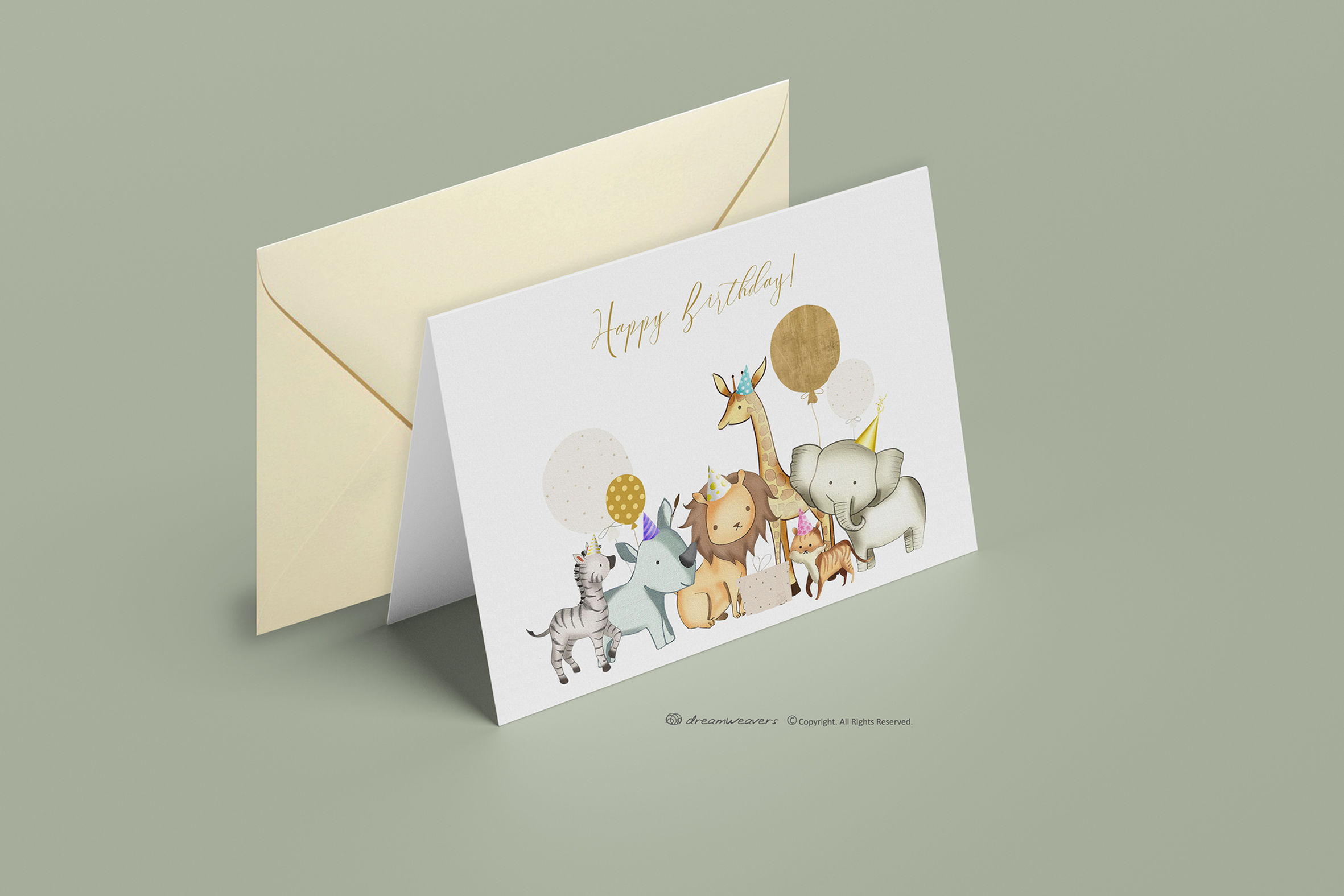 Wild Party Animals Birthday Greeting Card