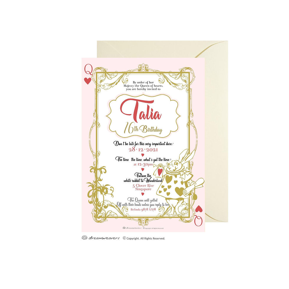 Thumbnail: Queen of Hearts Invitation [10pcs]