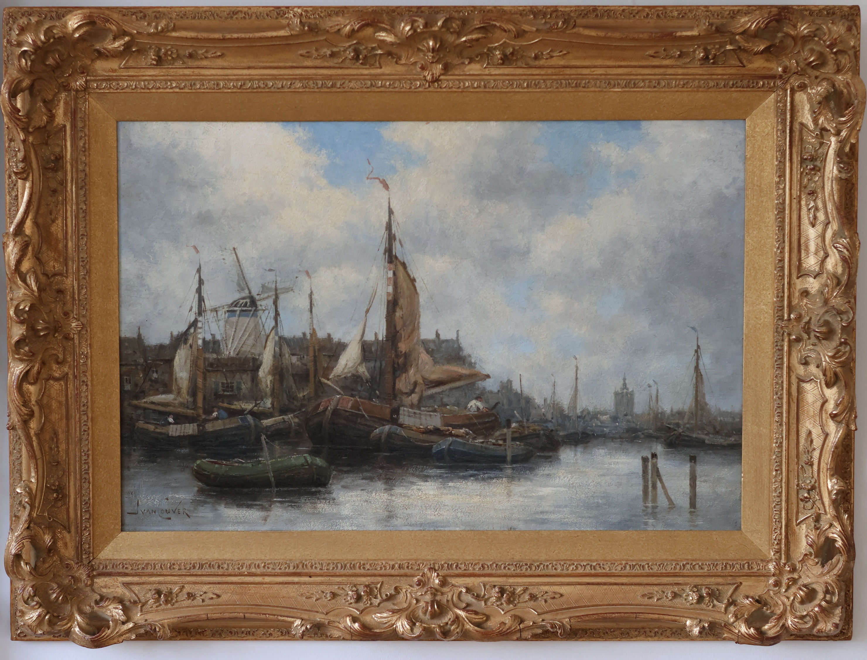 Hermanus Koekkoek II jr. 1836-1909 Stad aan een rivier