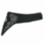 Sac ceinture Laboa Tatoo simple 3 poches noir broderie grise