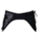 Sac ceinture Laboa Tatoo double 5 poches noir broderie grise