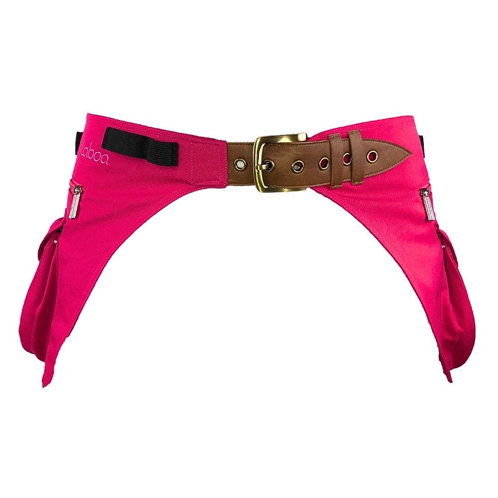 ceinture sacoche éducation animale double 5 poches rose fuchsia