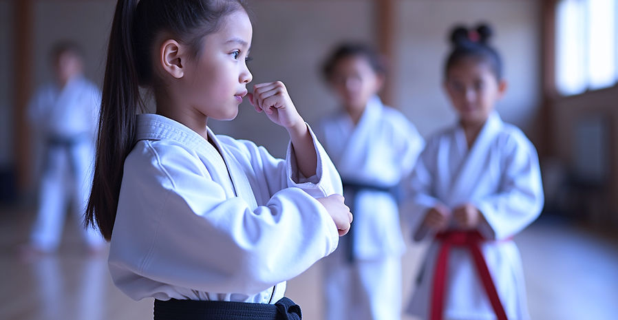 Kids-learning-martial-arts-in-safe-and-s