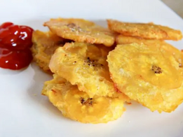 Crispy Tostones with Saucey Ketchup