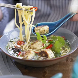 Saucey Sauce Pork Balls Noodle Soup