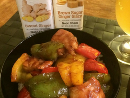 Colorful Saucey Sauce Chicken Bowl