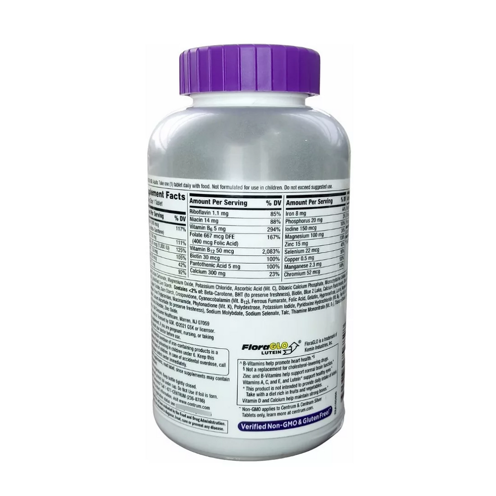 Miniatura: Vitaminas Centrum Mujer 275 Tabletas