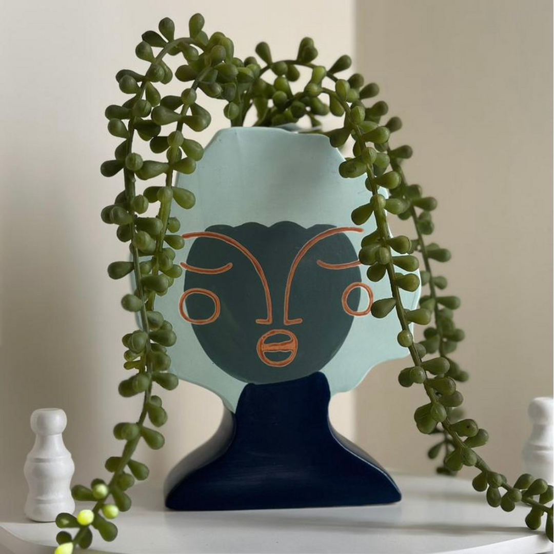 Florero Rostro en Ceramica