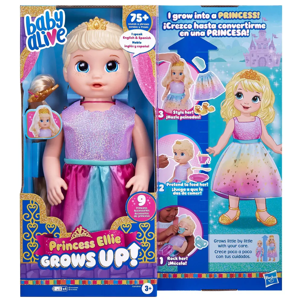 Muñeca Princesa Ellie Baby Alive Crece y Habla