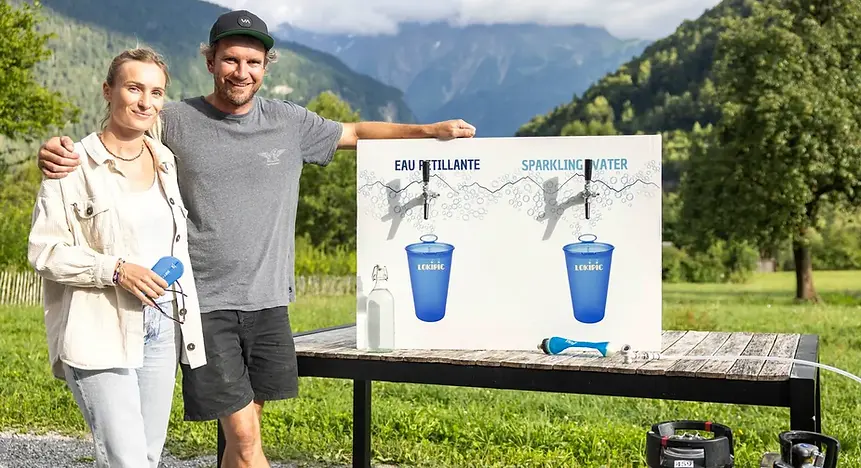 Fondateurs de Lokipic, nouveau système de distribution d'eau sur les ravito