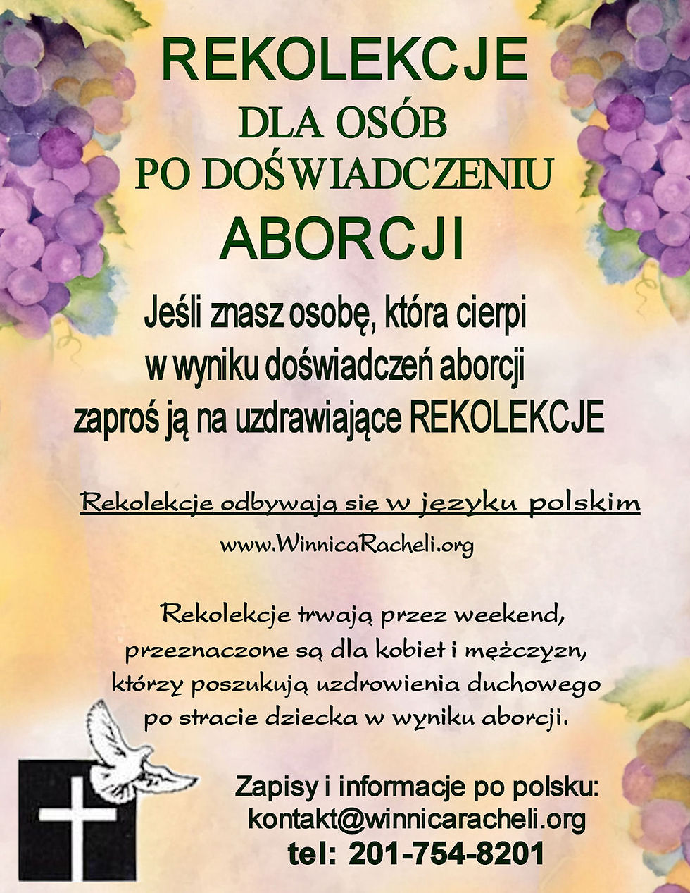 Rekolekcje dla osób po doświadczeniu aborcji | Healing the pain of abortion