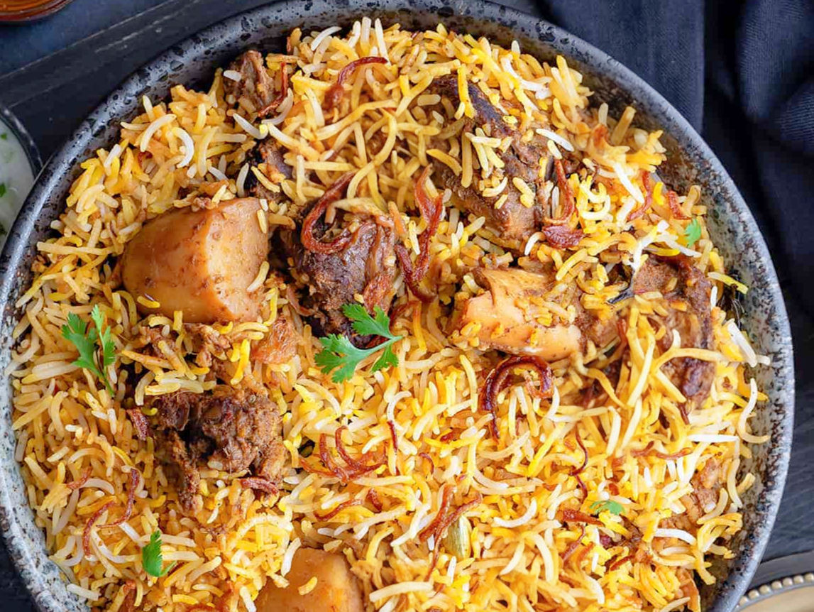 BD-  Mutton  Biryani (Family Pack: 2 Boiled eggs & 6 chicken 65 pieces)