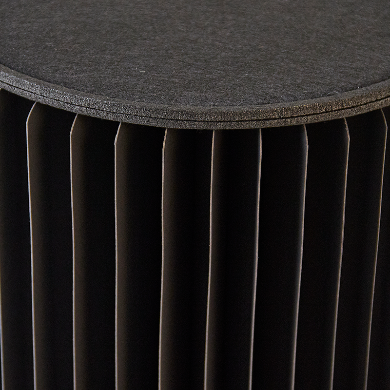 Miniatura: puff papel plegable negro